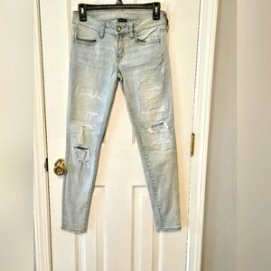 American Eagle Super Low Jegging Black - size 4 Regular - EUC